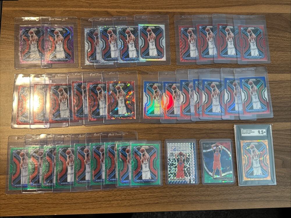 2020 Panini Prizm Fast Break, ICE,Wave, Auto Aleksej Pokusevski RC Lot (35)